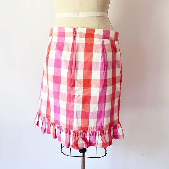 J. Crew Pink and Red Plaid Mini Skirt - Picture 4 of 6